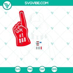 "Darth Vader Number One Dad SVG file with Star Wars theme, ideal for funny Father's Day projects. Unique gift for Star Wars fan dads."