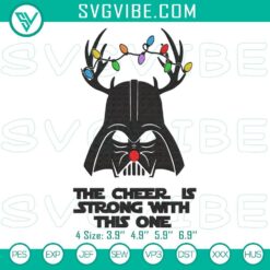 Darth Vader Rudolph Christmas Embroidery File, Star Wars Xmas Pattern