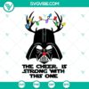 Darth Vader Rudolph Christmas SVG with Star Wars Christmas Light designs in EPS, PNG, and DXF formats for download.