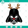 Dark Vader Christmas themed digital SVG, PNG, DXF, and EPS files for Star Wars fans. Great for holiday crafts and apparel.