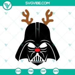 Dark Vader Christmas themed digital SVG, PNG, DXF, and EPS files for Star Wars fans. Great for holiday crafts and apparel.
