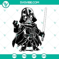 Darth Vader SVG and PNG clipart featuring Star Wars character in vector format for crafts and design projects.