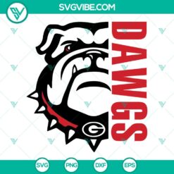 Georgia Bulldogs SVG cut files for DAWGS fans, suitable for digital crafting projects. PNG, DXF, EPS formats included.
