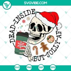 Jolly AF Christmas skeleton coffee SVG images perfect for festive holiday designs. Unique and fun Christmas graphic for digital products.