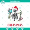 Funny skeleton Santa SVG file, perfect for Christmas decorations. Get in the holiday spirit with this dead-inside yet festive design.