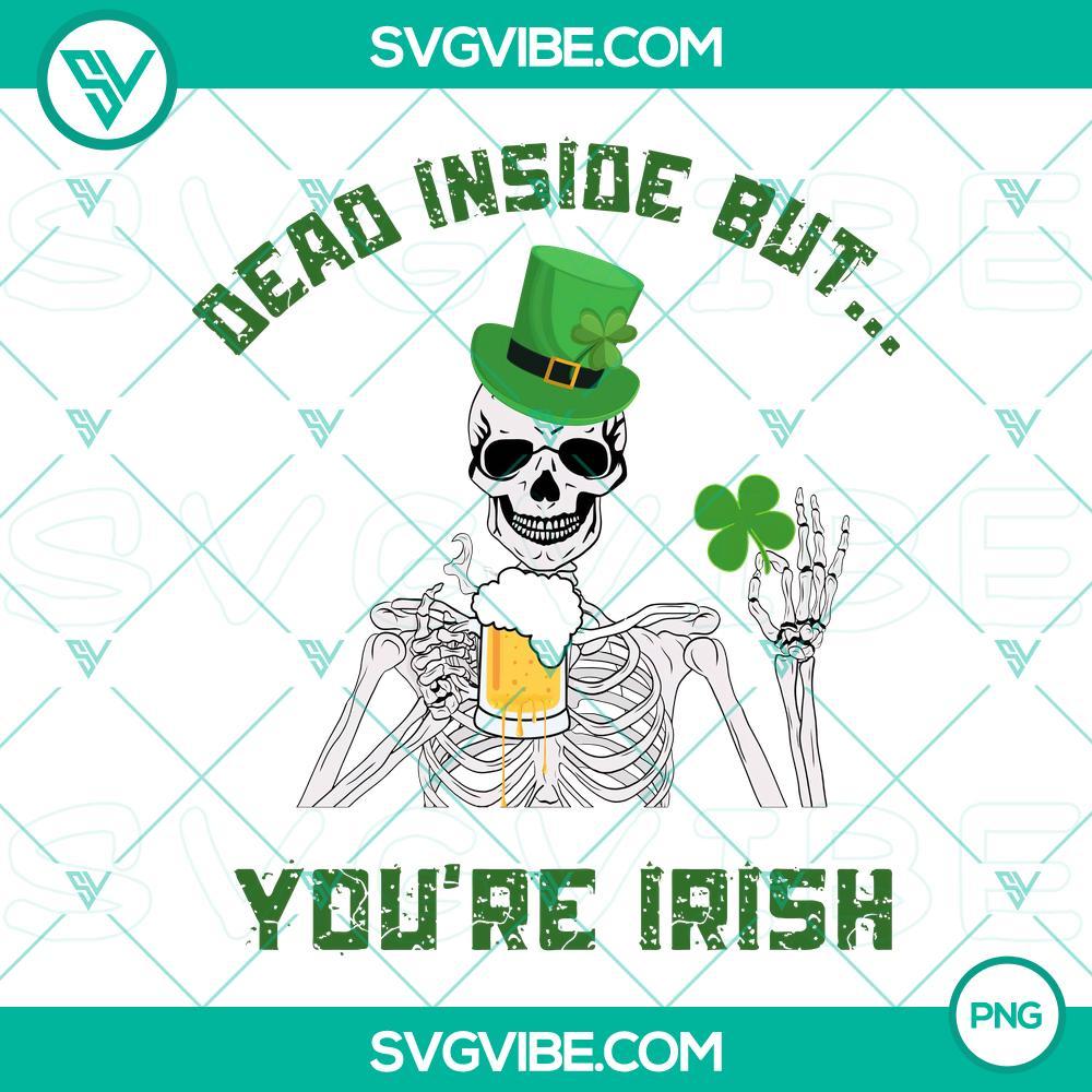 Dead Inside But You’re Irish PNG Images, St Patricks Day Skeleton Beer PNG Images St Patricks Day skeleton beer PNG images - Dead Inside But You’re Irish theme for digital products.