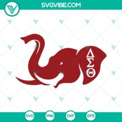 Delta Sigma Theta Elephant Face SVG File, AEO Elephant SVG Download PNG DXF EPS