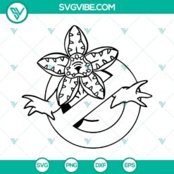 Demogorgon SVG file featuring iconic Stranger Things monster design, available for download in PNG, DXF, and EPS formats.
