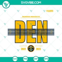 Denver Nuggets NBA Playoffs 2023 SVG and PNG file with team logo, perfect for NBA fans and sports design projects.