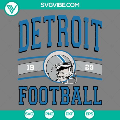 Detroit Lions football SVG images from 1929, Detroit SVG file download, featuring Detroit Lions team logo in digital format.
