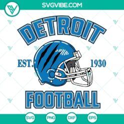 Detroit Lions established 1930. Logo design in SVG, PNG, EPS, and DXF formats for digital use.