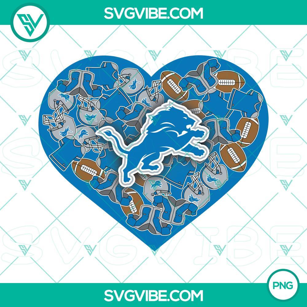Detroit Lions Heart Valentine PNG Files File Designs Detroit Lions heart Valentine PNG file designs with team logo, ideal for football fans.