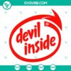 Devil Inside Logo SVG File featuring demon within devil, available for download in PNG, DXF, EPS formats.