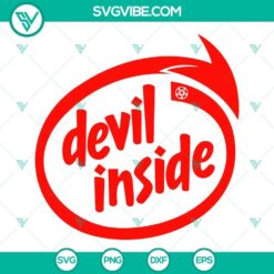 Devil Inside Logo SVG File featuring demon within devil, available for download in PNG, DXF, EPS formats.