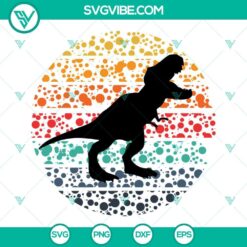 Polka Dot T Rex Dinosaur SVG design, perfect for International Dot Day celebrations.