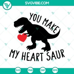 Dinosaur Valentine SVG Files Bundle, I Steal Hearts SVG Images, I Rawr You SVG Download 6