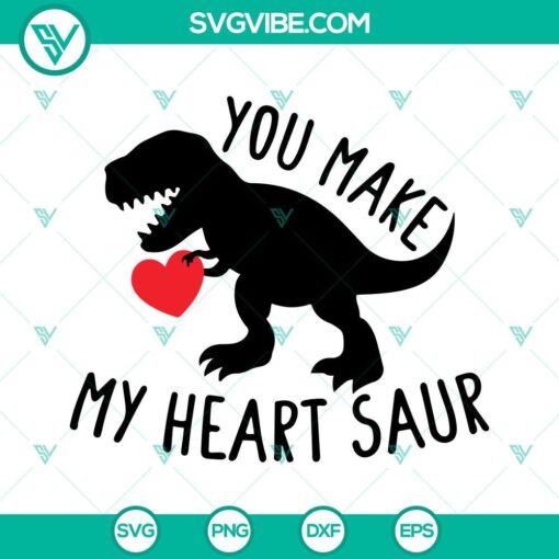 Dinosaur Valentine SVG Files Bundle, I Steal Hearts SVG Images, I Rawr You SVG Download 2