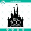 Disney 100 Years Of Wonder Castle SVG File with Disney World elements, perfect for SVG download and crafting projects.