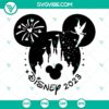 Disney 2023 Mickey Head and Tinker Bell Castle SVG Downloads for Disneyland fans.