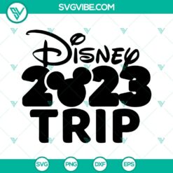 Disney 2023 Trip Mickey Ears SVG - Ideal for Family Trip with a Fun and Playful Design, Perfect for Disney Vacation in 2023.