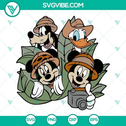 Disney Animal Kingdom Mickey Safari SVG Download with Safari Trip images for crafting projects.