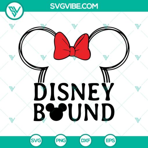 Disney Bound Mickey Minnie Ears SVG Download featuring Disney World SVG Download, perfect for a family trip.