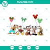 Disney characters Christmas friends SVG images featuring popular Disney characters in festive holiday designs.