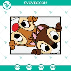 Disney Chip And Dale SVG for Cricut and Silhouette, featuring high-quality PNG, DXF, and EPS formats for download.