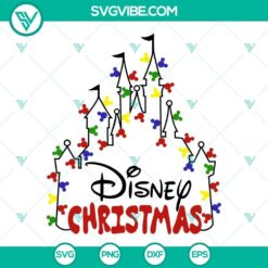 Disney Christmas Castle Kingdom SVG Files - Festive and magical Disney themed Christmas designs for digital crafting and holiday projects.