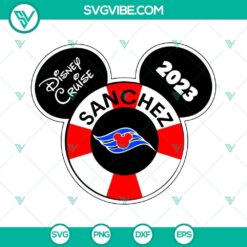 Disney Cruise 2023 Sanchez SVG Download, Mickey Mouse Head Cruise SVG Image,