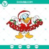 Disney Donald Duck Merry Christmas SVG file for Cricut, featuring a festive design perfect for holiday crafting projects in PNG, DXF, EPS formats.