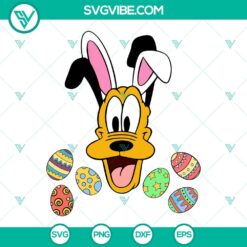 Easter bunny and mouse ears SVG bundle for Disney family, perfect for Easter crafts and projects.