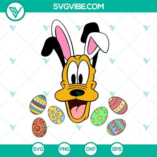 Easter bunny and mouse ears SVG bundle for Disney family, perfect for Easter crafts and projects.