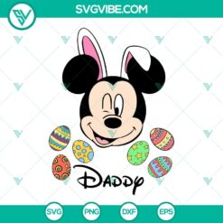 Disney Family Easter Bunny SVG File Bundle, Easter Mouse Ears SVG Download, 5