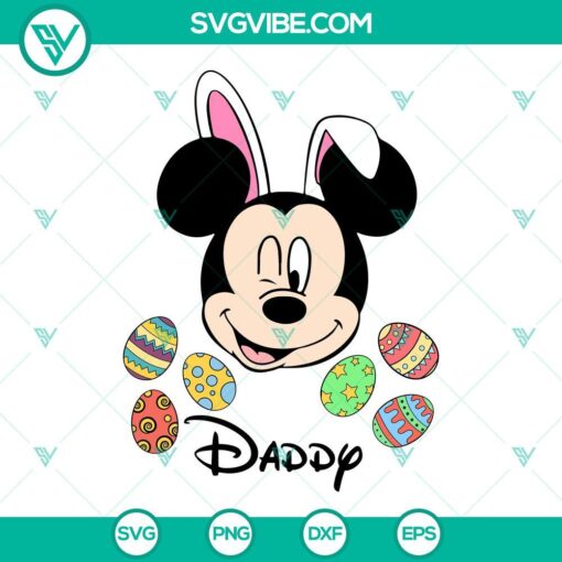 Disney Family Easter Bunny SVG File Bundle, Easter Mouse Ears SVG Download, 2