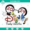 Disney Family Vacation 2024 SVG file with Mouse Friends Trip design for Walt Disney World Cricut projects. Ideal SVG download for crafters.