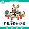 Disney Friends Christmas SVG featuring Happy Merry Christmas designs with Disney characters.