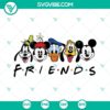 Disney Mickey Mouse and friends SVG files, perfect for Disney fans, featuring best friends graphics.