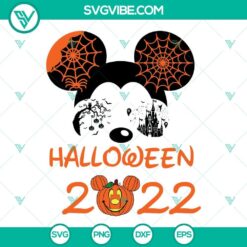 Disney Halloween 2022 SVG Images Bundle featuring Mickey and Minnie Mouse in Halloween costumes, perfect for festive crafting projects.
