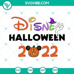 Disney Happy Halloween 2022 SVG Download featuring Disneyland Halloween 2022 SVG images with iconic Disney characters in festive Halloween attire.