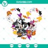 Disney Halloween SVG featuring Mickey Skeleton and Minnie Witch designs for download. Perfect for spooky festive projects.