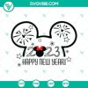 Disney Happy New Year 2023 SVG Files featuring Mouse Ears design for a festive celebration. Perfect for crafts and decorations.