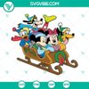 Disney Mickey and Friends Christmas themed SVG download featuring popular characters like Mickey Mouse, Minnie Mouse, and Goofy. Ideal for crafts.