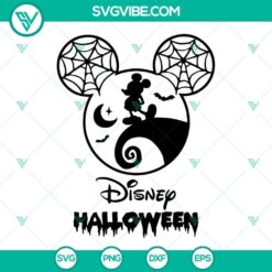 Mickey Mouse dressed as Jack Skellington for Halloween, Nightmare Before Christmas SVG design, perfect for Disney fans and Halloween lovers.