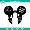 Disney Bruno Encanto SVG featuring Mickey Mouse head design with "We Don't Talk" song lyrics. Perfect for Encanto themed crafts.