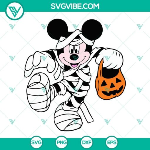 Disney Halloween Mickey Minnie Mouse Mummy SVG files for spooky crafts and projects. Cute Halloween SVG images for DIY projects.