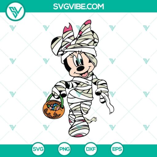 Disney Mickey Minnie Mouse Mummy SVG Files, Disney Halloween Mummy SVG Images 1
