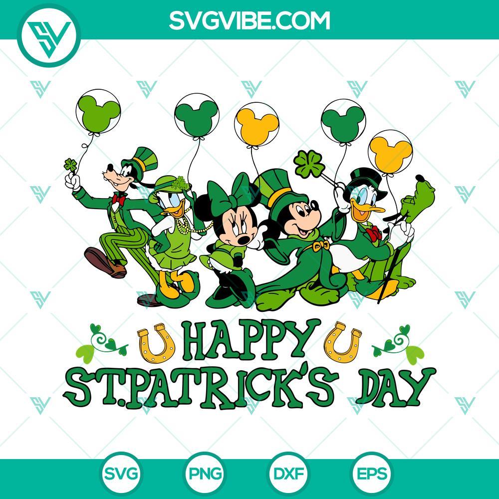 disney-mouse-and-friends-happy-st-patricks-day-svg-disney-vacation-svg-lucky-shamrock-svg-png-dxf-eps-cricut-4-mockup.jpg Disney Mouse and Friends St. Patrick's Day SVG files featuring Mickey, Minnie, and Pluto celebrating, perfect for crafts and projects.