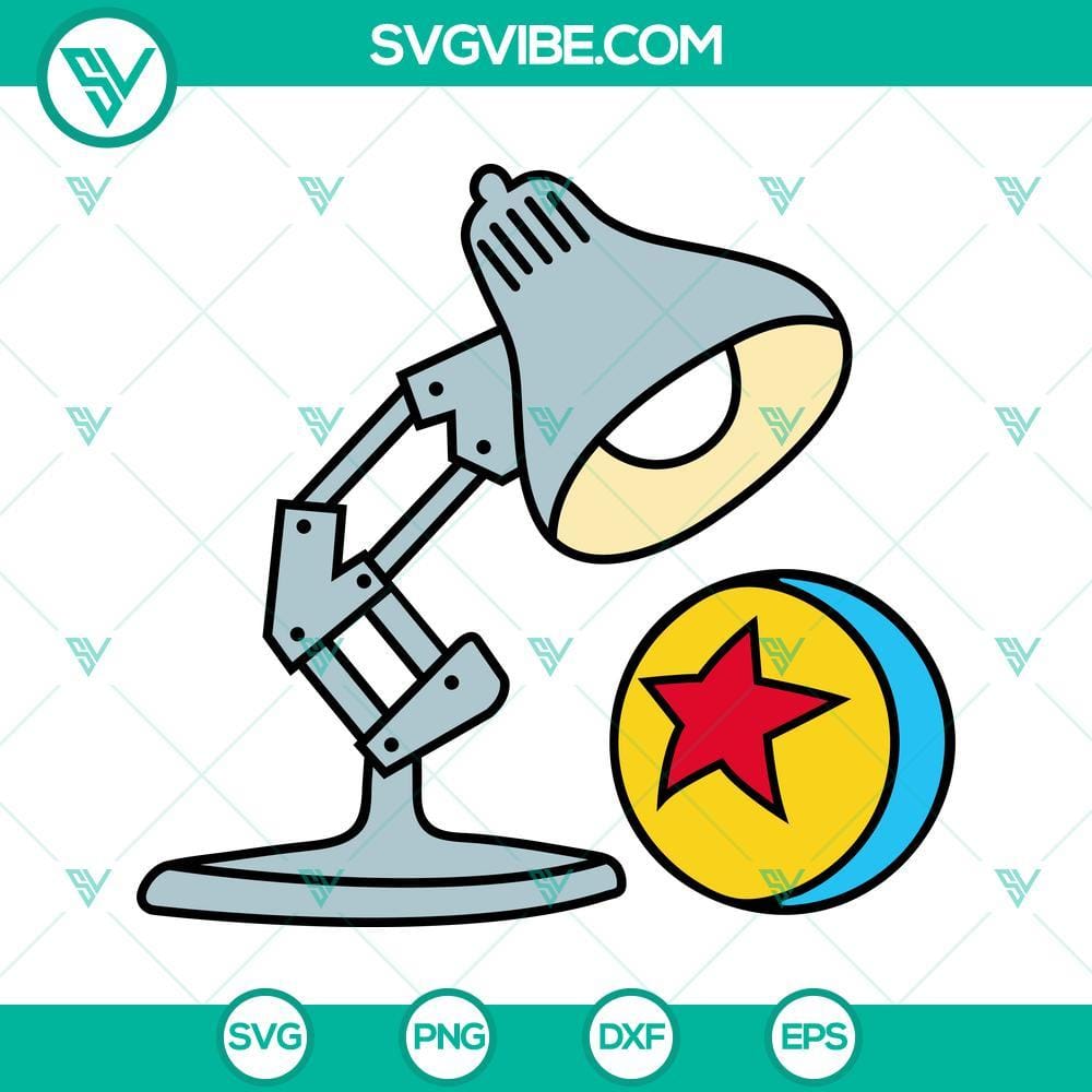 Disney Pixar Lamp And Ball SVG, Toy Story Luxo Ball SVG PNG DXF EPS Cricut Disney Pixar Lamp and Ball toy SVG download with Toy Story Luxo Ball SVG file, PNG, DXF formats for crafting and design projects.