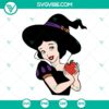 Disney Princess Halloween SVG bundle. Features witches princesses in Halloween-themed designs. Perfect for crafting projects.